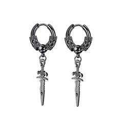 Black Sword Earrings