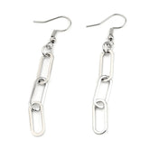 Silver Paperclip Earrings