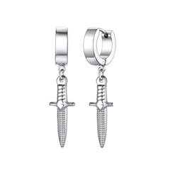 Silver Knife Earrings
