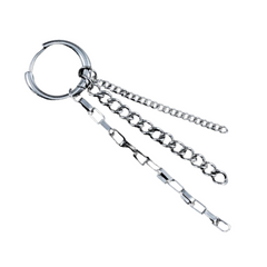 Silver Tri-Chain Earring