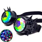 Black Steampunk Kaleidoscope Goggles