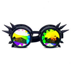 Black Steampunk Kaleidoscope Goggles
