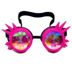 Pink Steampunk Kaleidoscope Goggles