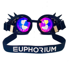 Black Steampunk Kaleidoscope Goggles