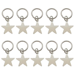 Silver Star Hair Rings