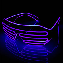 Load image into Gallery viewer, Purple LED Shutter Glasses