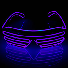 Load image into Gallery viewer, Purple LED Shutter Glasses