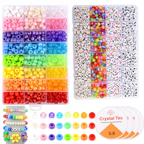 2400pcs Pony Beads Candy Set