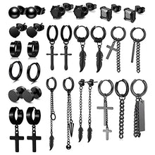 Load image into Gallery viewer, 29 Piece Black Earring Set