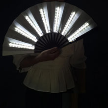 Load image into Gallery viewer, Large White LED Hand Fan