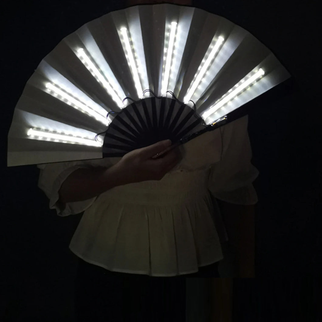 Large White LED Hand Fan