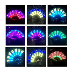 Large Multicolour LED Hand Fan