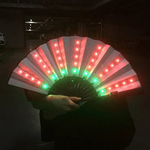 Load image into Gallery viewer, Large Multicolour LED Hand Fan