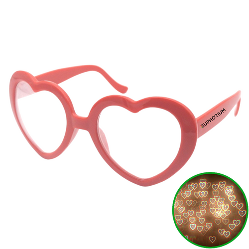 Red Heart Frame Heart Diffractions Glasses