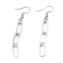 Load image into Gallery viewer, Silver Chain Link Earrings