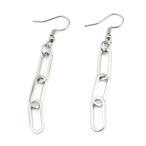 Silver Chain Link Earrings