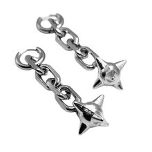 Load image into Gallery viewer, Silver Chainmace Earrings