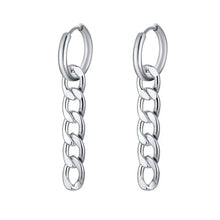 Load image into Gallery viewer, Silver Cuban Chain Earrings