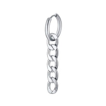 Load image into Gallery viewer, Silver Cuban Chain Earrings