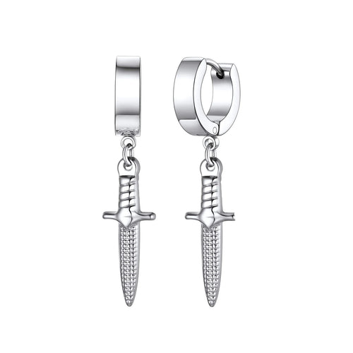 Silver Knife Earrings