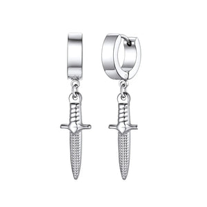 Silver Knife Earrings