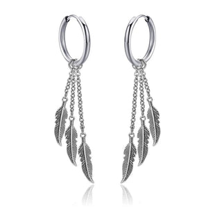 Silver Tri-Leaf Earrings