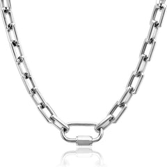 Sterling Silver Industrial Necklace