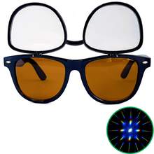 Load image into Gallery viewer, Tinted Flip Up Diffraction Glasses