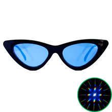 Load image into Gallery viewer, Blue Cat Eye Diffraction Glasses