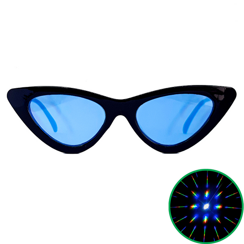 Blue Cat Eye Diffraction Glasses