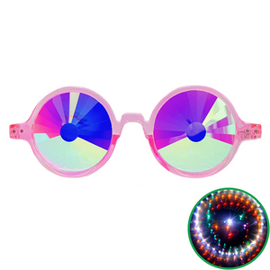 Pink Wormhole Kaleidoscope Glasses