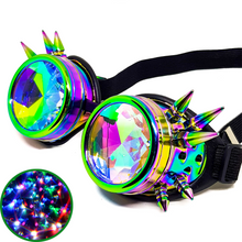 Load image into Gallery viewer, Psychedelic Steampunk Kaleidoscope Goggles V2