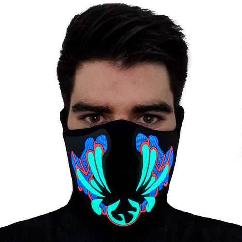 Blue Bane LED Sound Reactive Mask