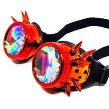Load image into Gallery viewer, Molten Steampunk Kaleidoscope Goggles V2