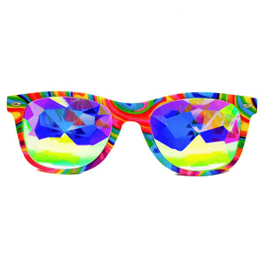 Kandi Swirl Wayfarer Kaleidoscope Glasses