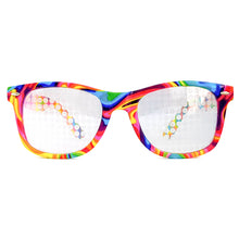Load image into Gallery viewer, Kandi Swirl Wayfarer Spiral Diffraction Glasses