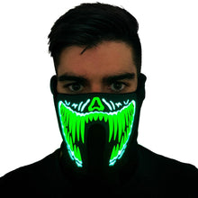 Load image into Gallery viewer, Green Venom LED Sound Reactive Mask