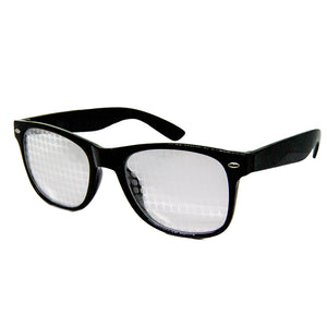 Black Wayfarer Spiral Diffraction Glasses