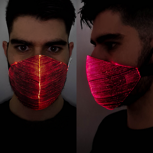 Black Optic Fibre LED Mask