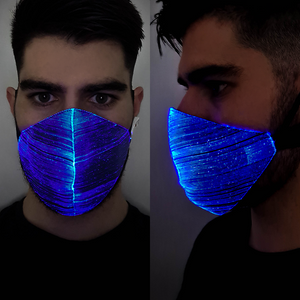 Black Optic Fibre LED Mask