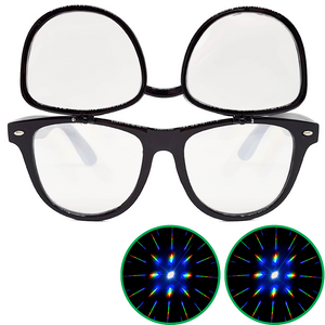 Double Flip Up Diffraction Glasses