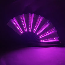 Load image into Gallery viewer, Large Pink LED Hand Fan